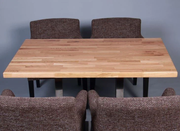 Beech Solid Wood Butcher Block Dining Table Top