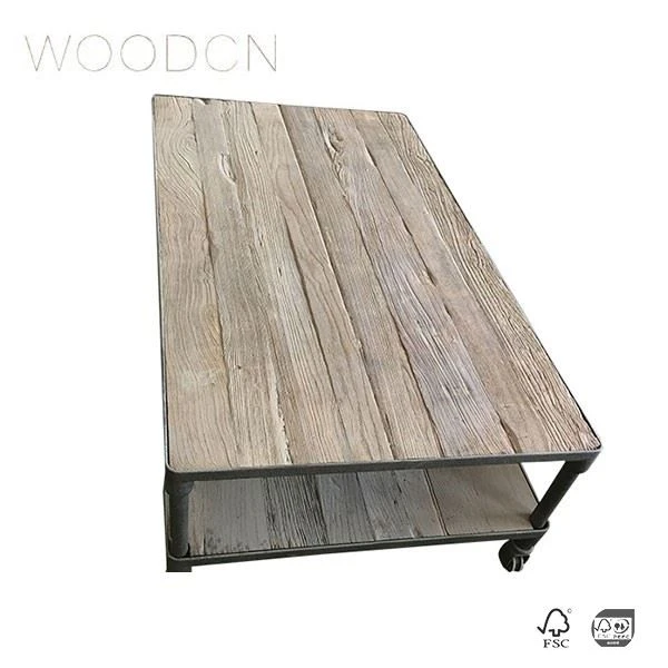 Recycle Old Elm Dining Table Top Factory