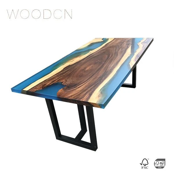 Table à thé style plage en résine et bois