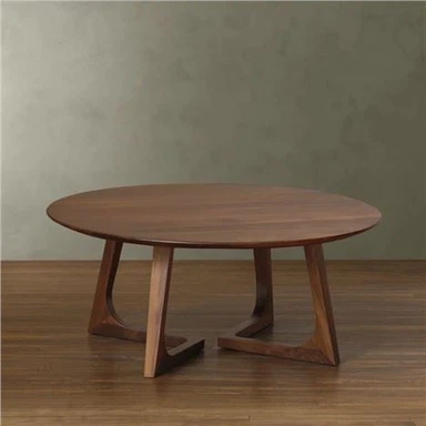 Plateau de table à thé collé en noyer noir