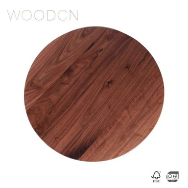 Table basse en cuir de noyer noir