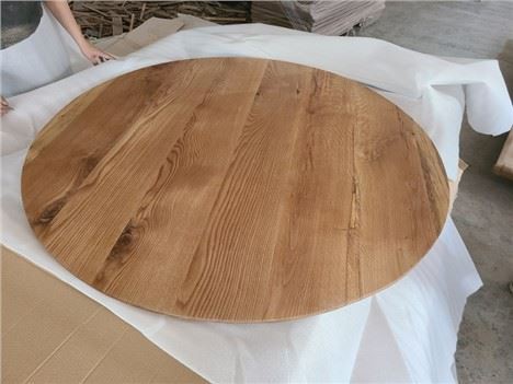 Dessus rond en bois massif de chêne