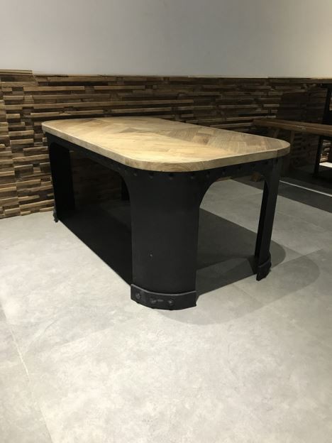Table à thé en bois massif Recycle Old Elm