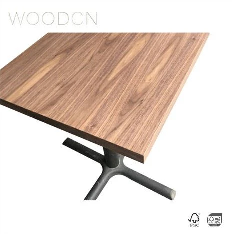 Plateau de table à manger en bois de noyer noir plaqué