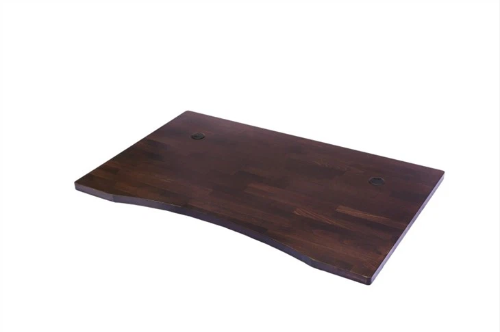 China Beech Wood Butcher Block Walnut Color Office Desk Factory