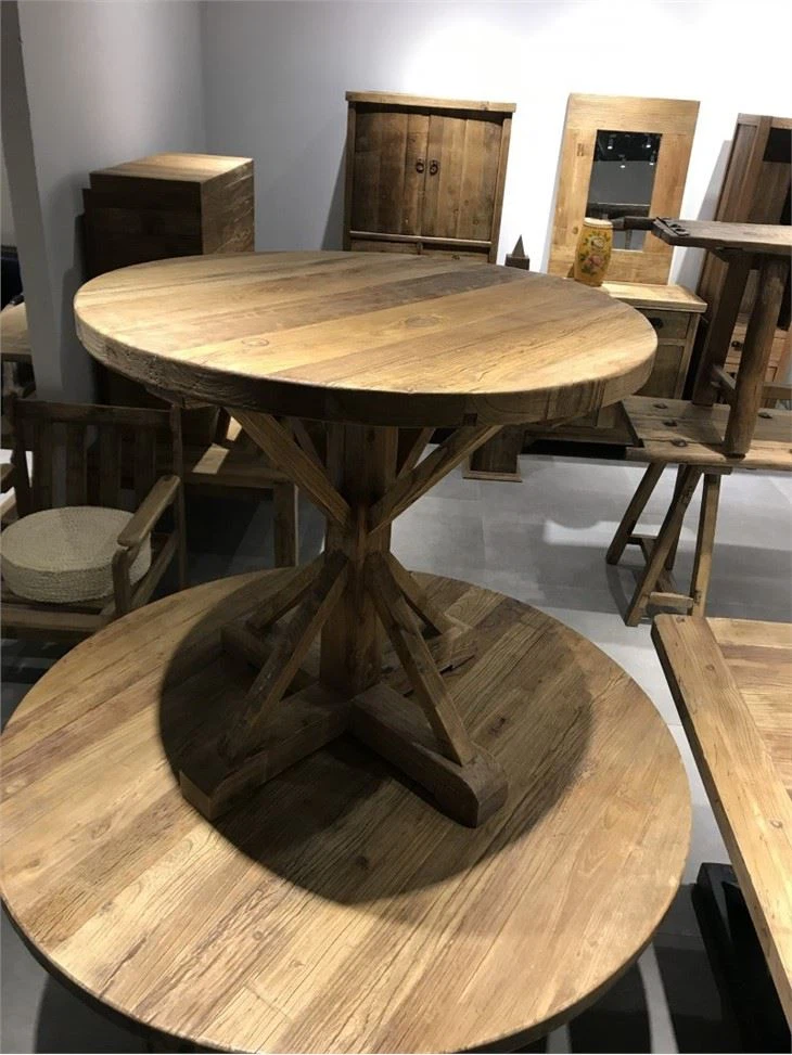 Elm Wooden Veneer Tea Table For Sale 