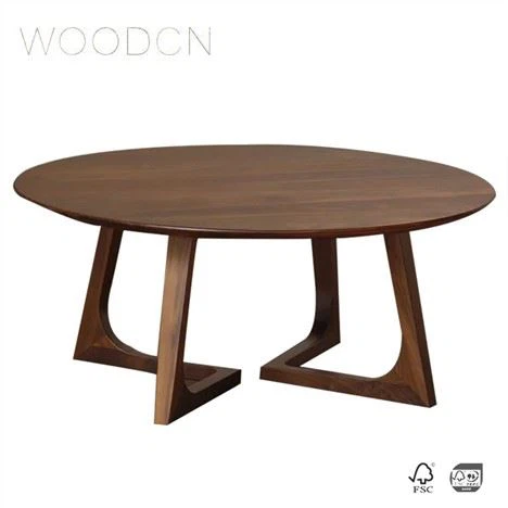 Table à thé en bois massif de noyer