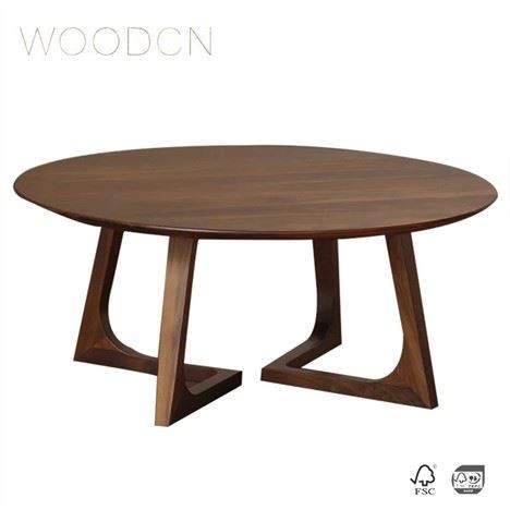 Table à thé en bois de noyer contrecollé