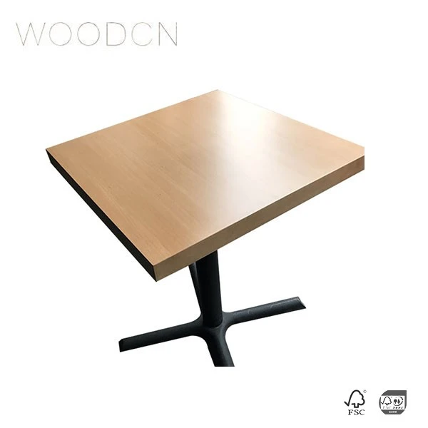 Customized Veneer Beech Wood Leather Restaurant Home Table Top